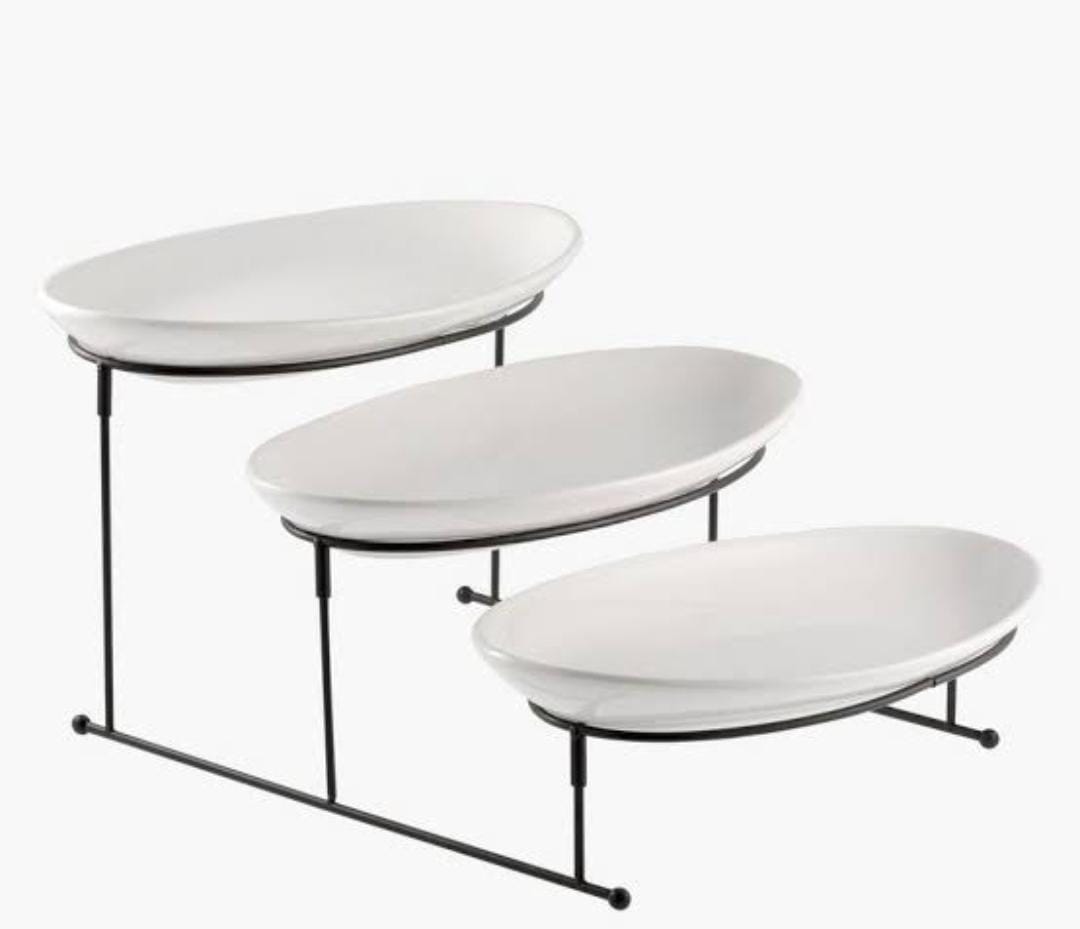 3-Tier Oval Food Display Trays