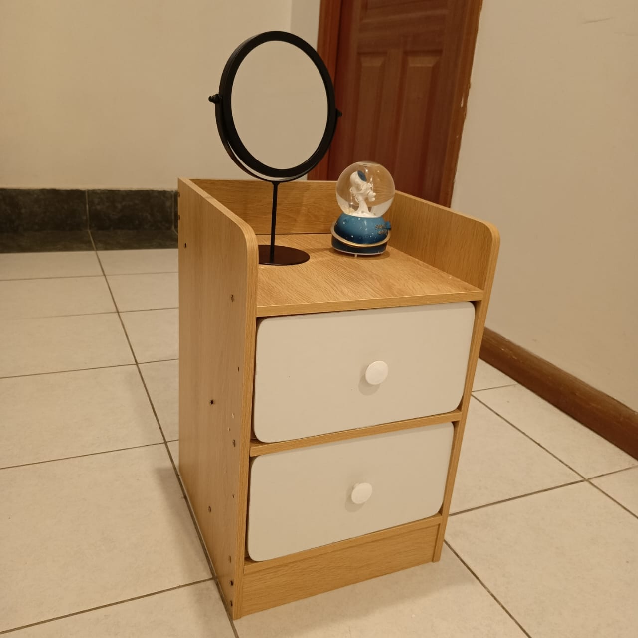 Minimalist Wooden Bedside Table with Drawer