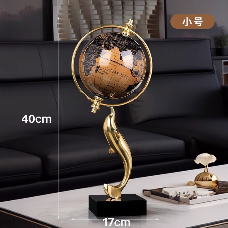Golden Dolphin Globe Decor
