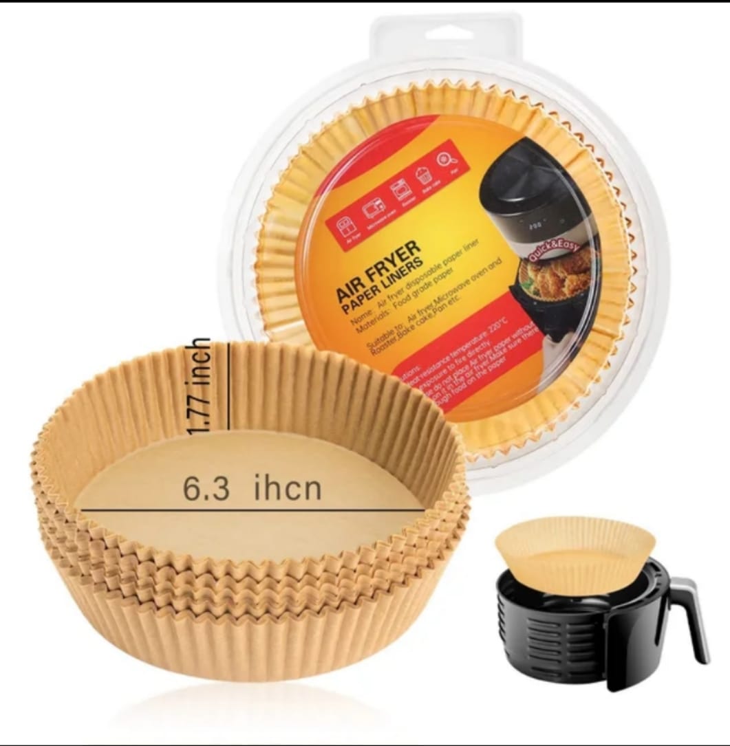 Nonstick Air Fryer Liners – 25pcs (Round & Square)