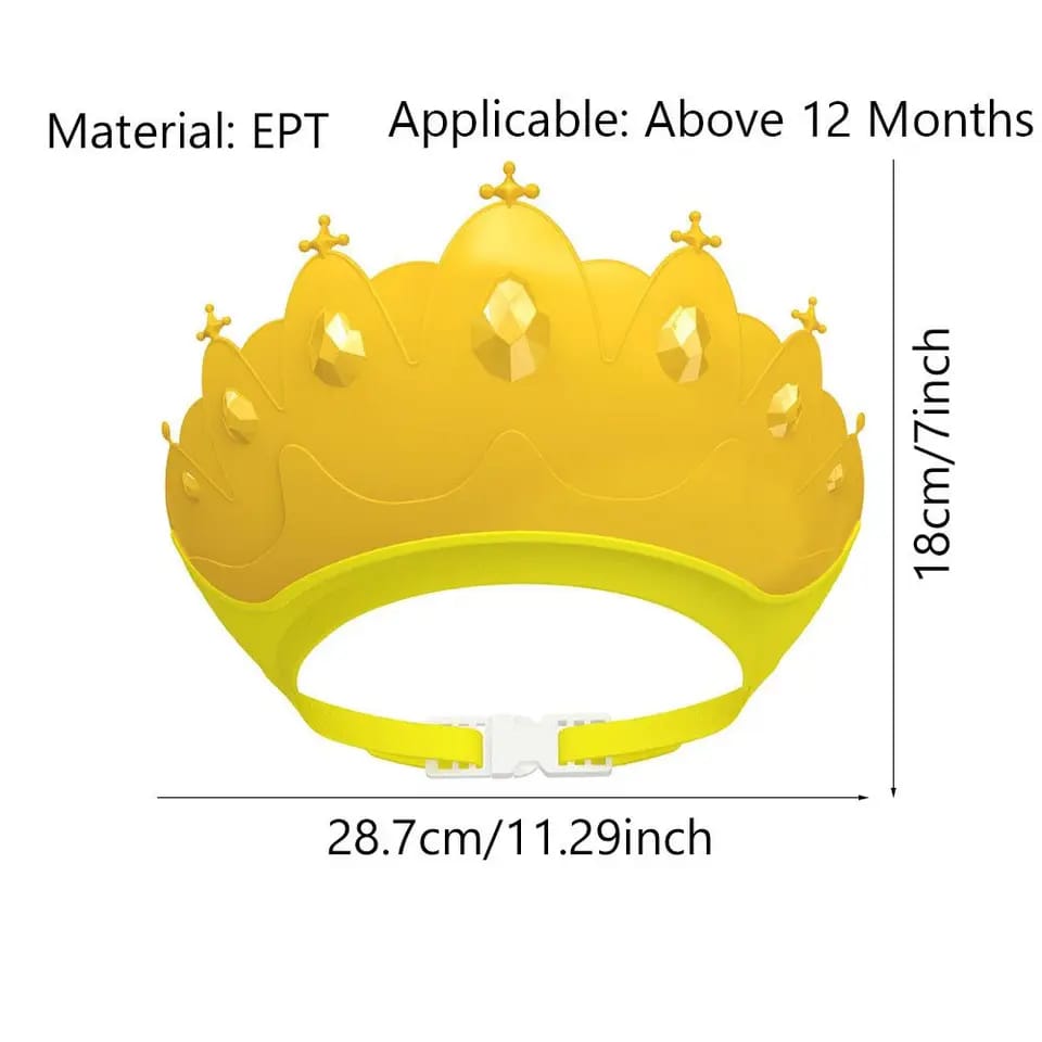 Adjustable Baby Shower Shampoo Cap β Crown Shape