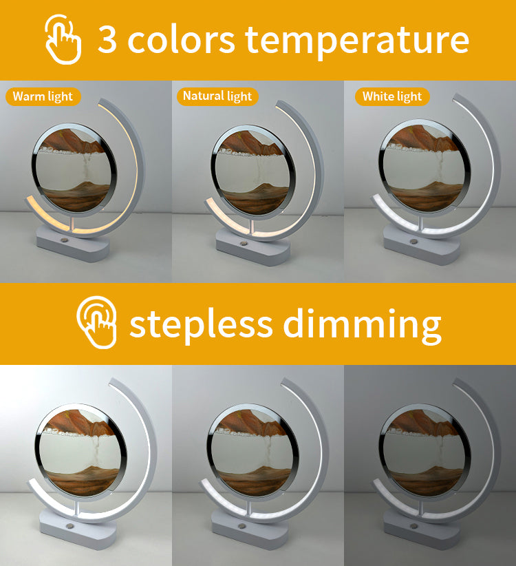 LED Dropping Quicksand TV Stand Decor (With USB Charger)