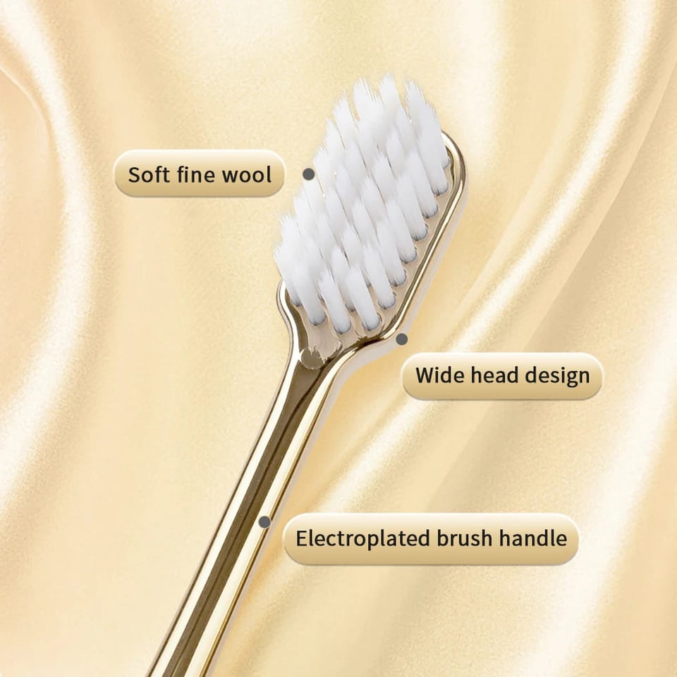 High-End Golden Bamboo Charcoal Toothbrush – Soft Bristles
