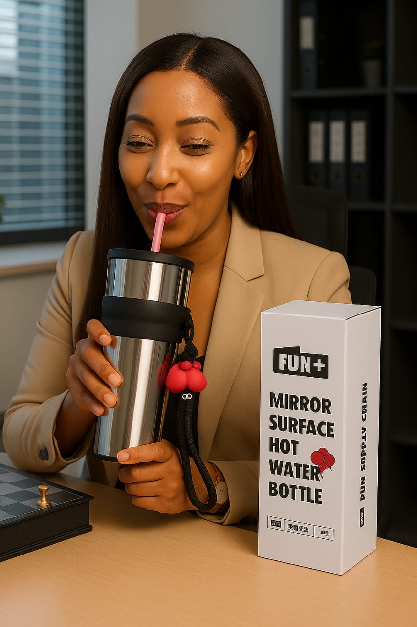 710ML Stainless Steel Coffee Mug with Straw