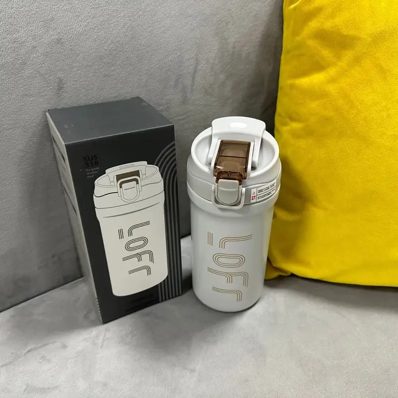 600ml (20 oz) Loff Thermos Cup with Straw