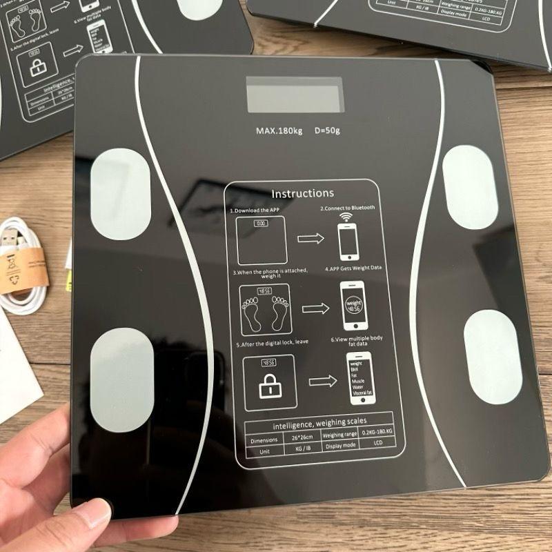 Intelligent Bluetooth BMI Body Weighing Scale ā Black