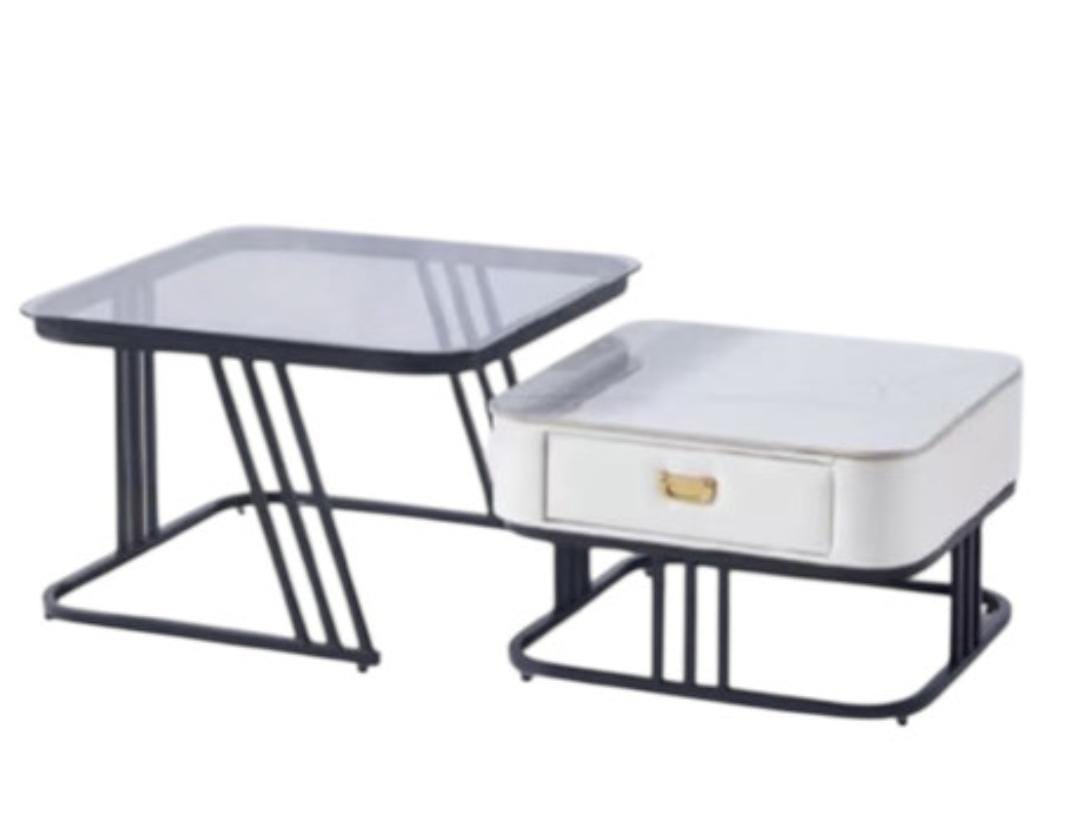 2-Piece Nesting Coffee Table with Storage