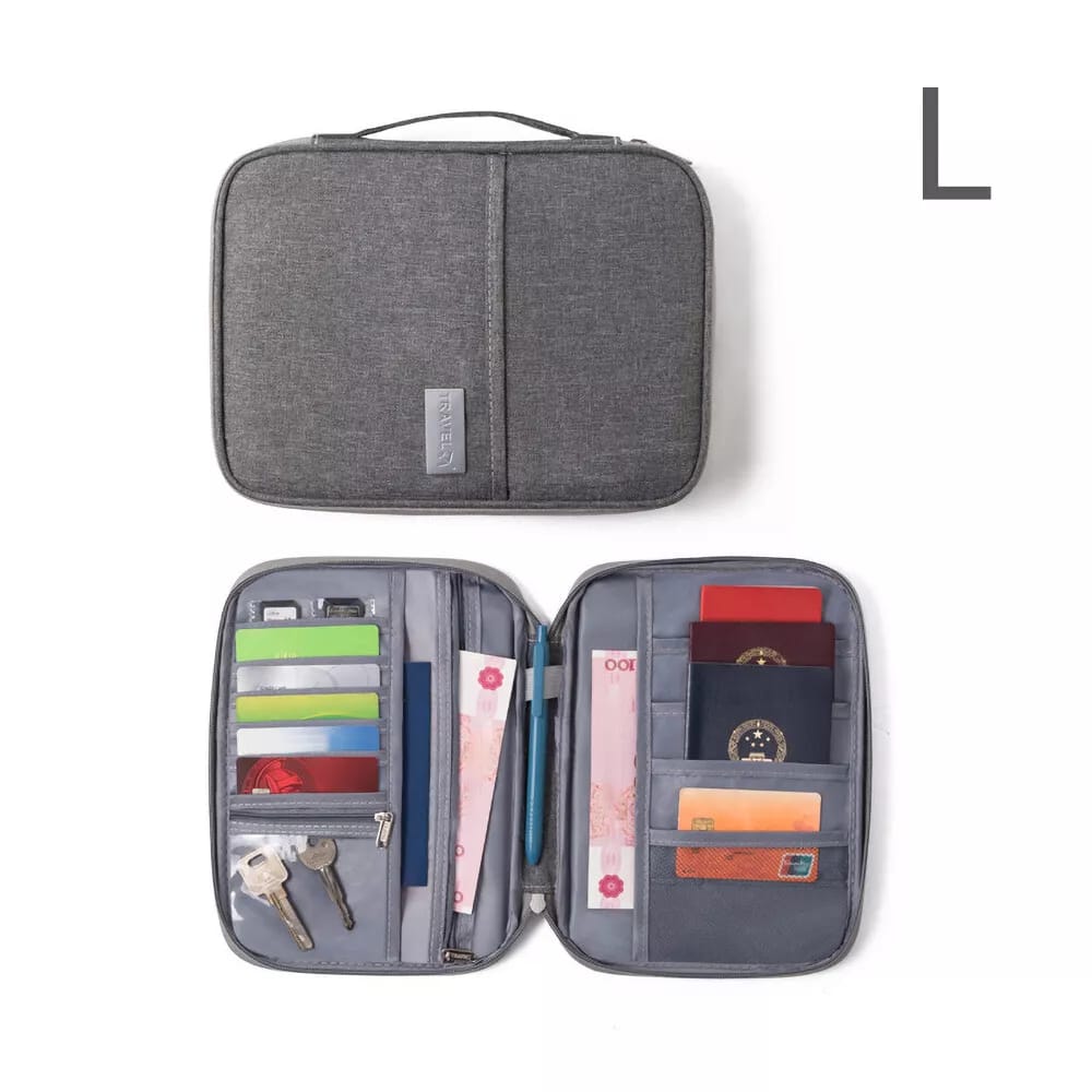 Multifunctional Family Size Travel Passport & Document Organizer