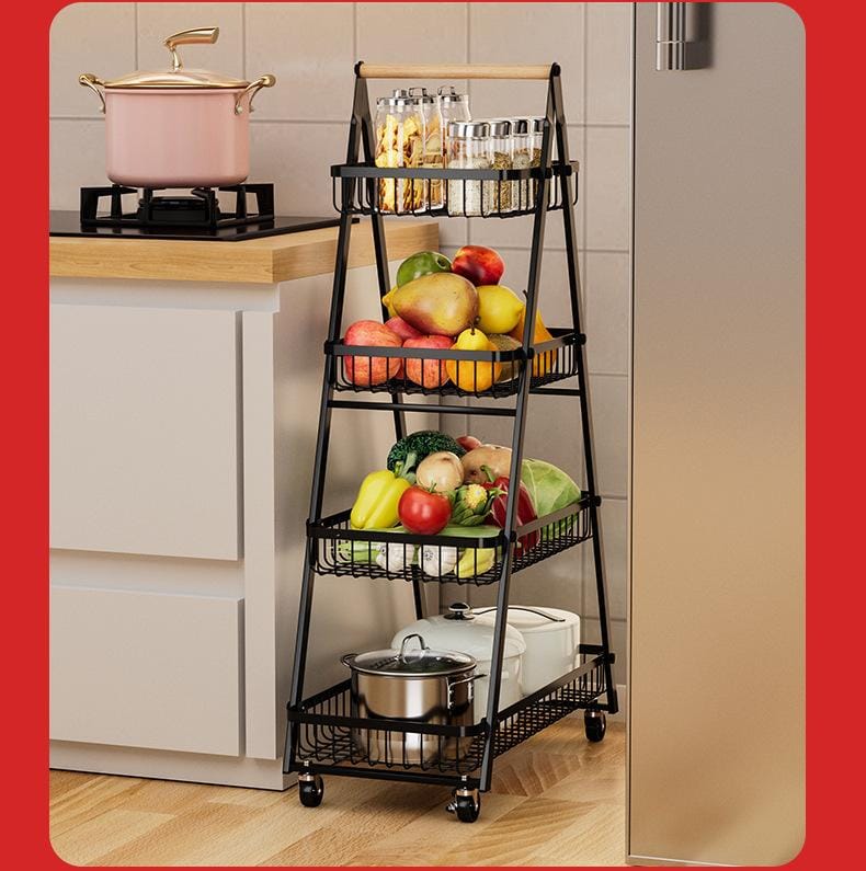 ✨ 4-Layer Multifunctional Metallic Rack