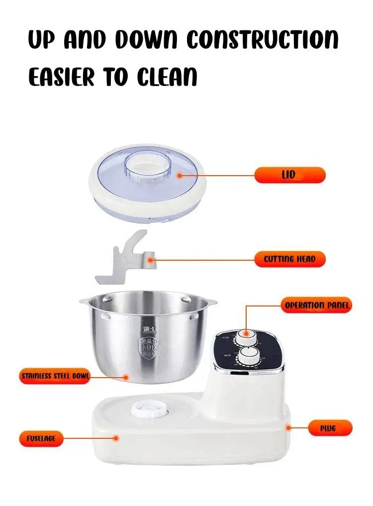 5L Multi-Purpose Dough Mixer (2-in-1)