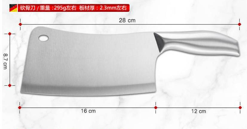 6.5-inch Stainless Steel Cleaver Knife