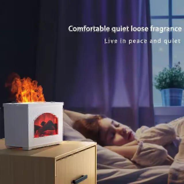 High-Quality 3D Fireplace Aromatherapy Diffuser & Cool Mist Humidifier