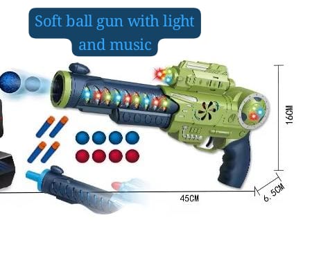 Sound Light EVA Foam Soft Bullet Air Gun Toy
