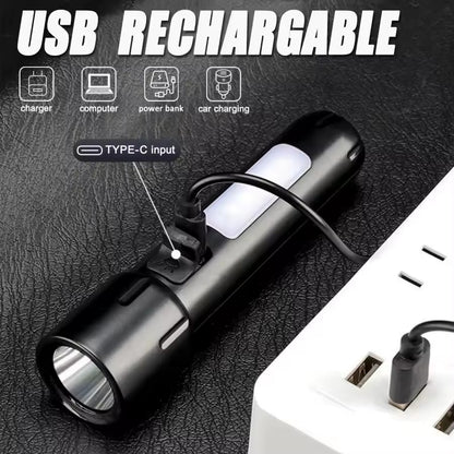 Mini EDC Flashlight – USB Rechargeable Emergency & Outdoor Torch 🔦