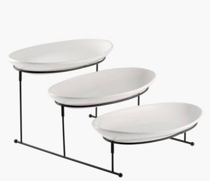 3-Tier Oval Food Display Trays