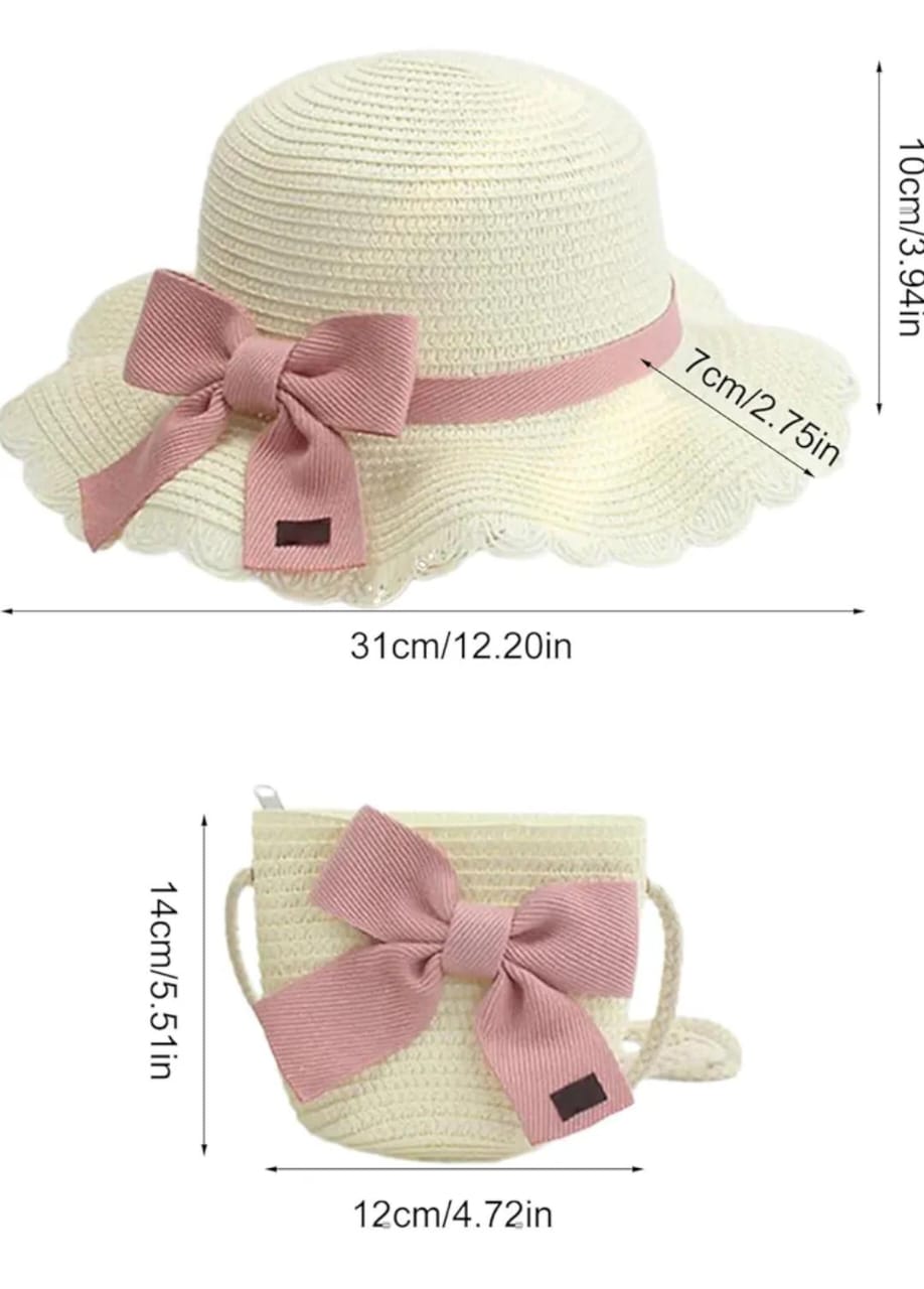 Girls Hat + Sling Bag Casual Wear Set