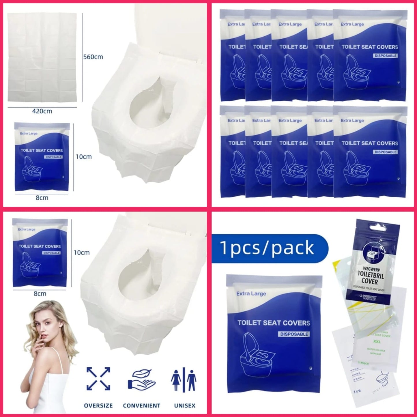 10pcs Set Disposable Toilet Seat Covers