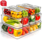 14pcs Stackable Fridge Storage Organizer