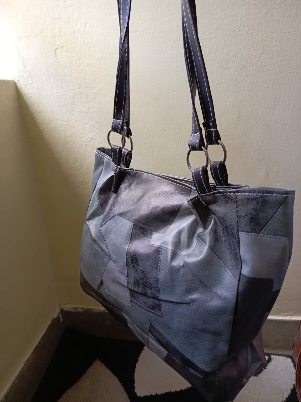 Geometry Pattern Solid Colour Underarm Shoulder Bag