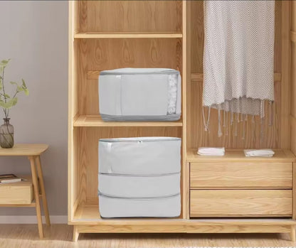 Space-Saving Self-Compression Quilt/Duvet Bag