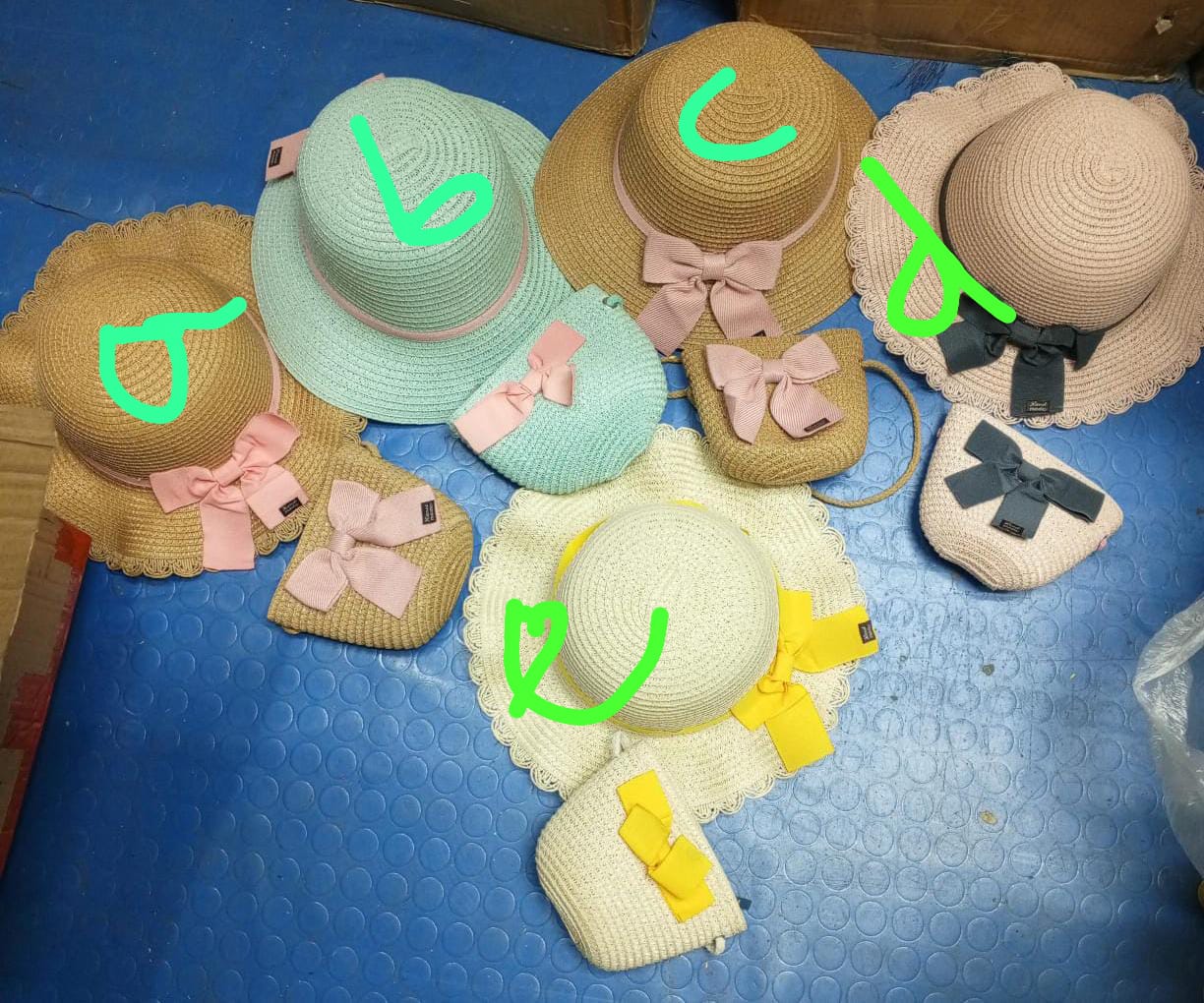 Girls Hat + Sling Bag Casual Wear Set