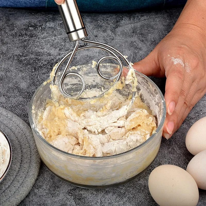 Stainless Steel Dough & Egg Whisk – Hand Mixer