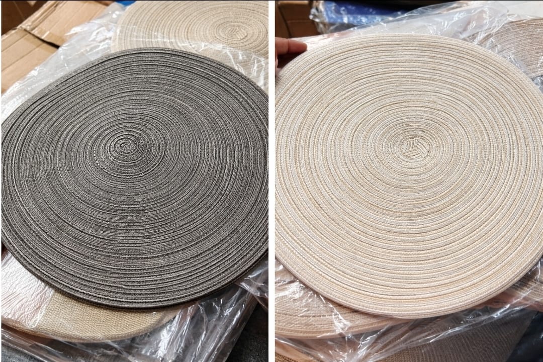 Elegant Round Woven Placemats – Set of 6