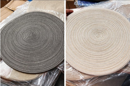 Elegant Round Woven Placemats – Set of 6