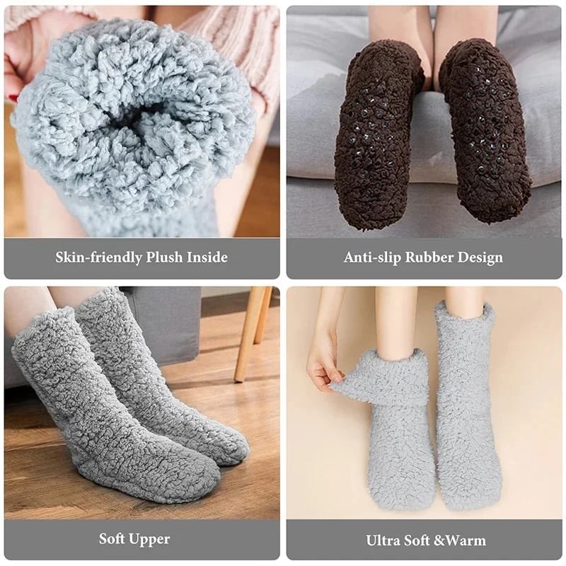 Adult Winter Floor & Sleep Socks – Warm & Cozy