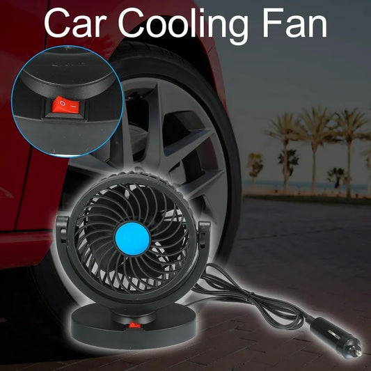 12V DC Electric Car Single Head Fan – Powerful 360° Cooling!