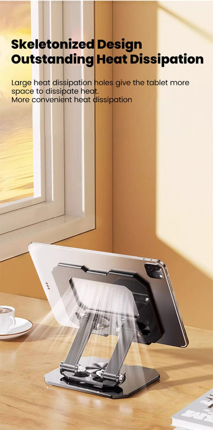 360° Rotatable Adjustable Tablet Stand – Foldable Desktop Holder