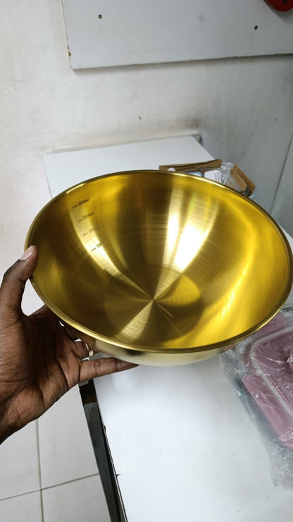 3-Litre Gold Stainless Steel Ramen Bowl (28cm)