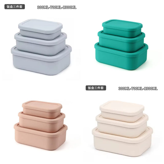 Leak-Proof & Food-Grade Silicone Lunch Box Set