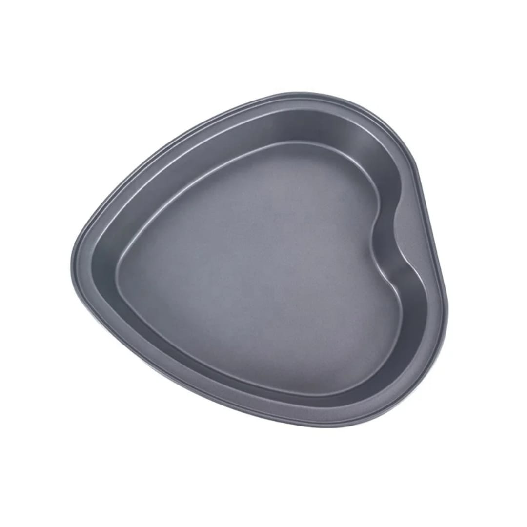 Metallic Heart-Shaped Baking Tin