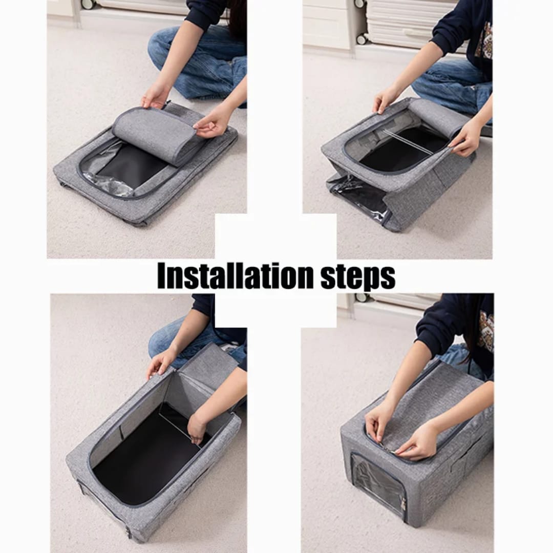 56L Foldable Zipped Closet Organizer