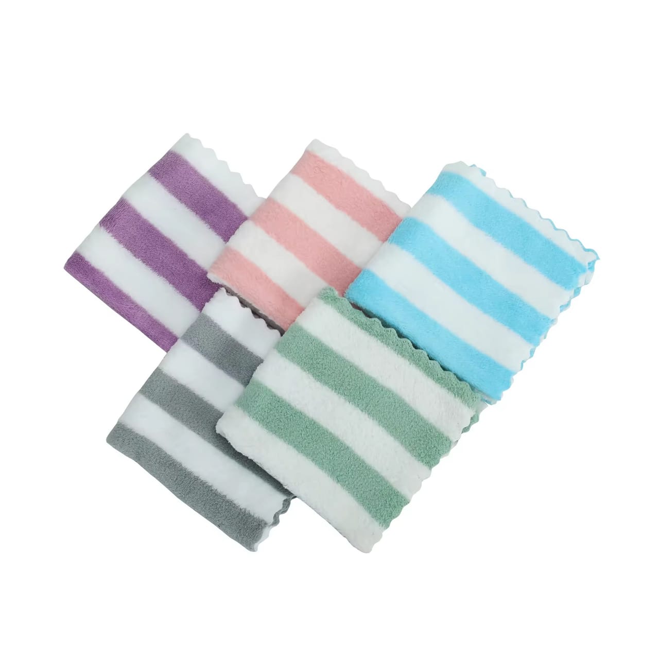 5pcs Coral Fleece Super Soft Towels