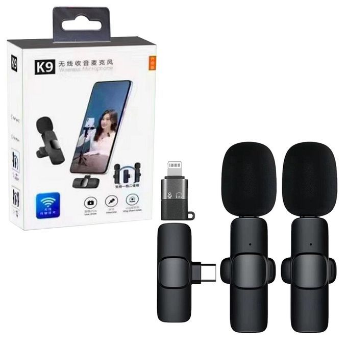 K9 Wireless Stereo Lavalier Microphone