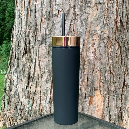 Black-on-Black 470ml Double-Walled Tumbler