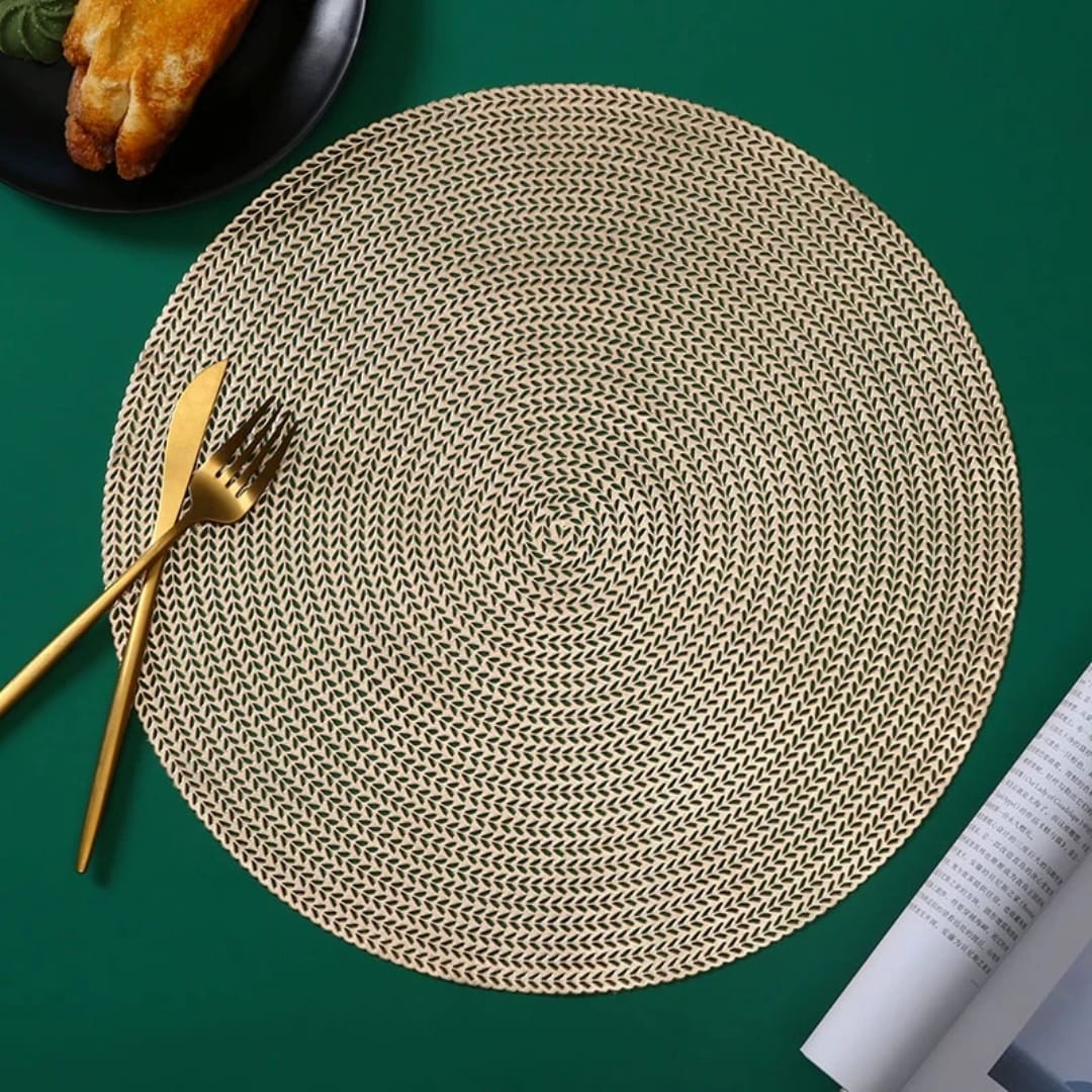 6pcs PVC Non-Woven Table Mats