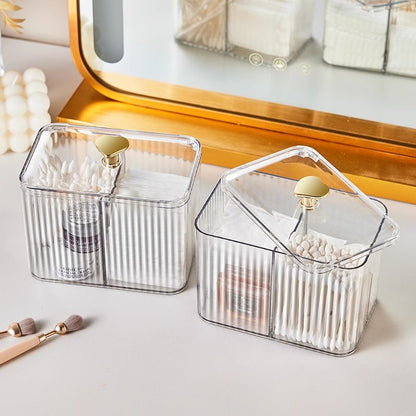 3-Compartment Clear Acrylic Earbud / Multipurpose Organizer