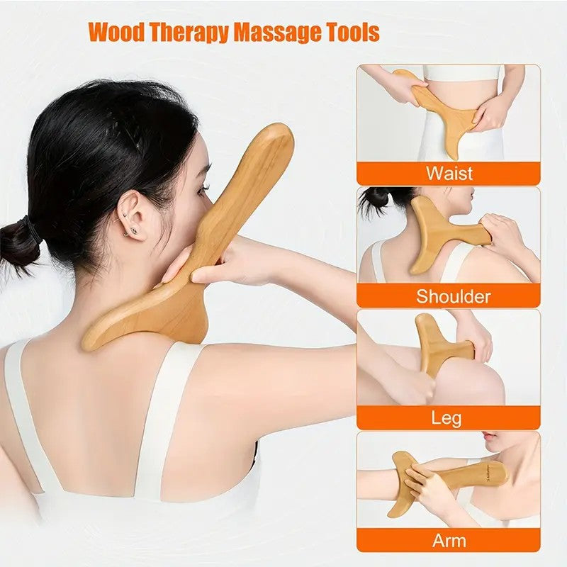 Wooden Gua Sha Therapy & Lymphatic Drainage Massager