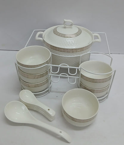 15pcs Ceramic Soup Set