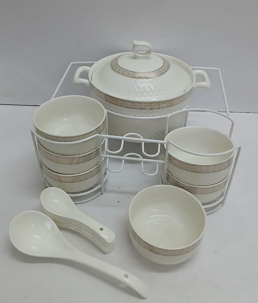 15pcs Ceramic Soup Set