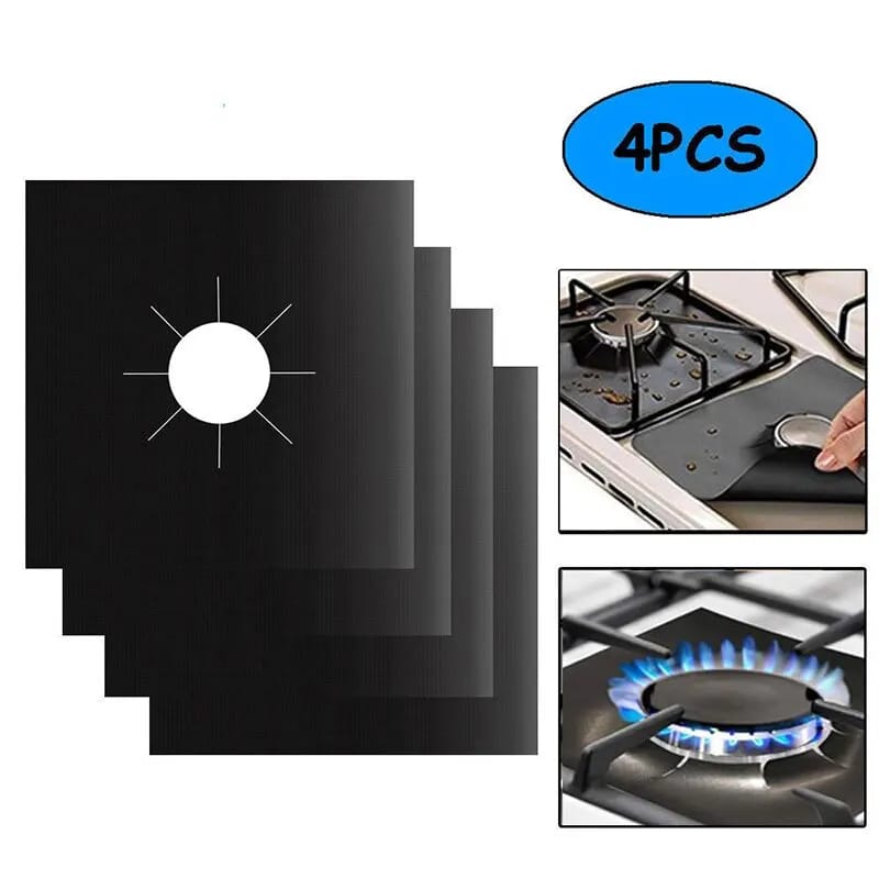 4pcs Set  Gas Stove Protector & Burner Liners