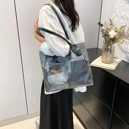 Geometry Pattern Solid Colour Underarm Shoulder Bag