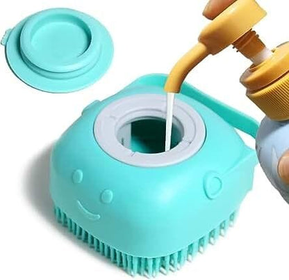 Multipurpose Reusable Silicone Body Scrubber & Massager with Built-In Soap Dispenser!