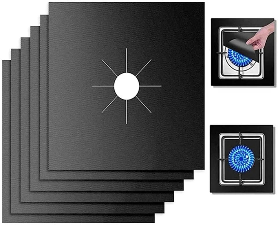 4pcs Set  Gas Stove Protector & Burner Liners
