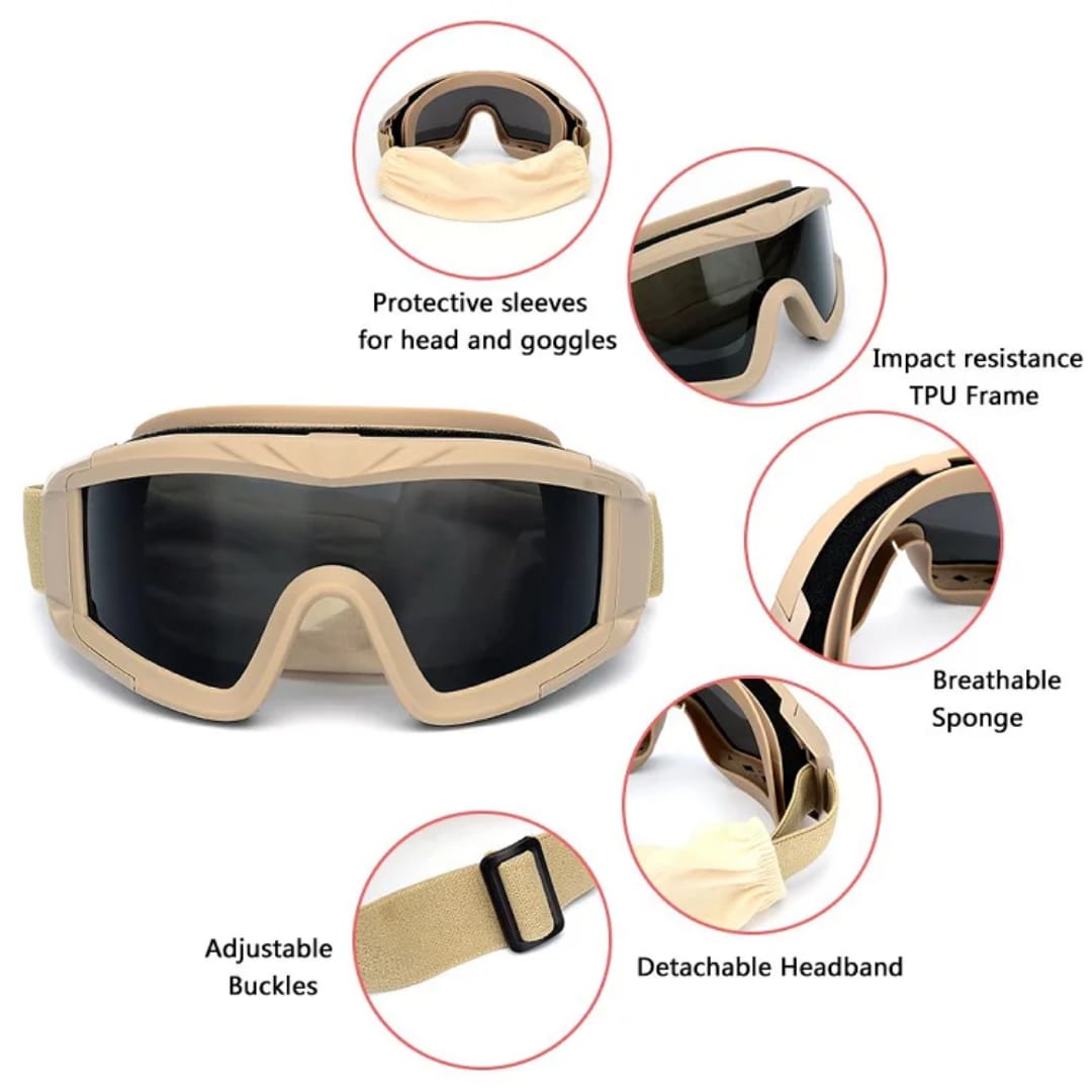 Shooting & Motocross Protective Glasses