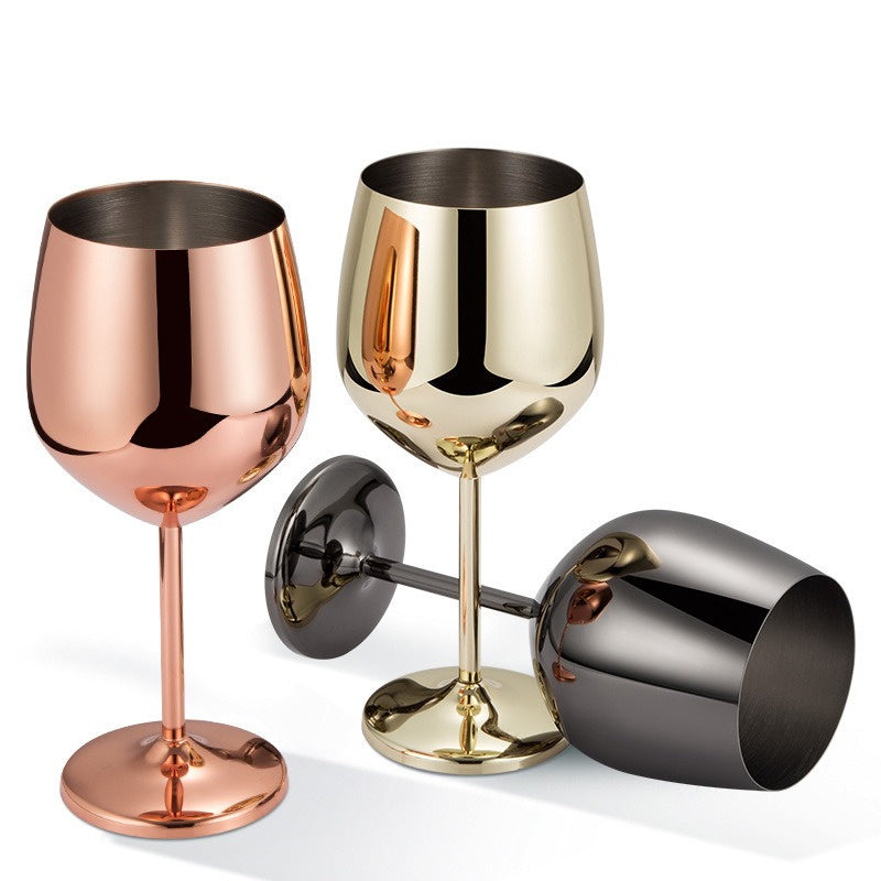 Elegant Stainless Steel Non-Breakable Goblets – 2pcs Set