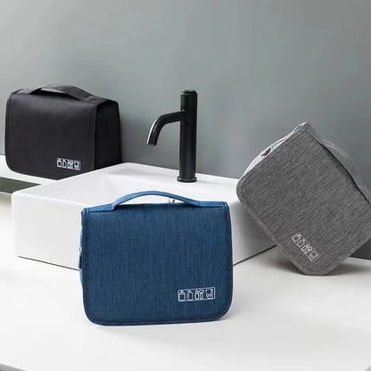Portable Hanging Cosmetic & Toiletry Bag with Hooks